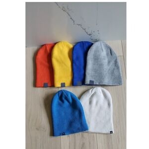 GAP Beanie Lot Mens 6 Pack Knit Hats Assorted Colors Winter Cuffless